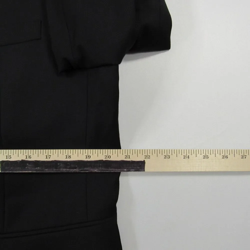 Michael Kors Blazer Mens 42S Black Solid Modern-Fit Stretch Suit Jacket $450 NEW